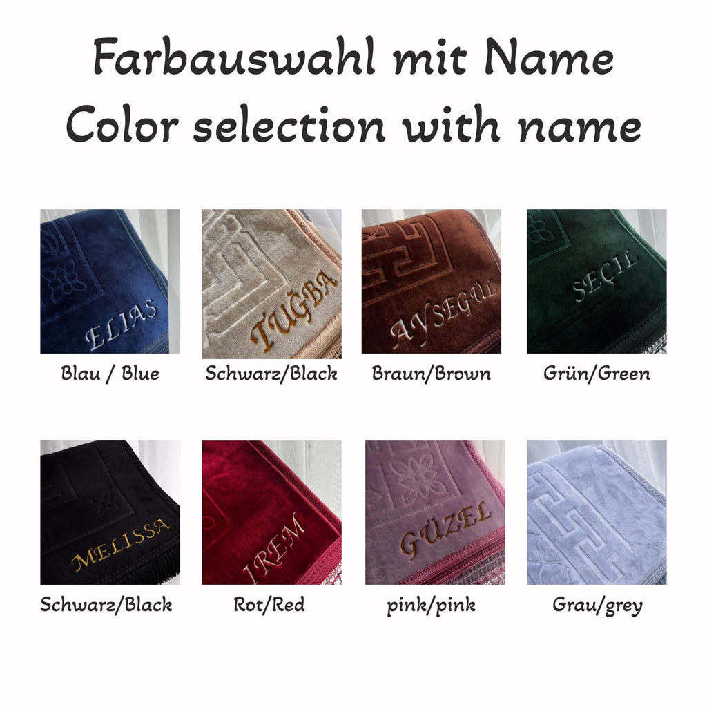 Personalisierter Gebetsteppich mit Namen